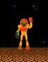 Samus Aran on planet Zebes