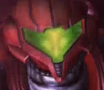 Samus stands defiant before the Alimbic Order's cybernetic defenses.