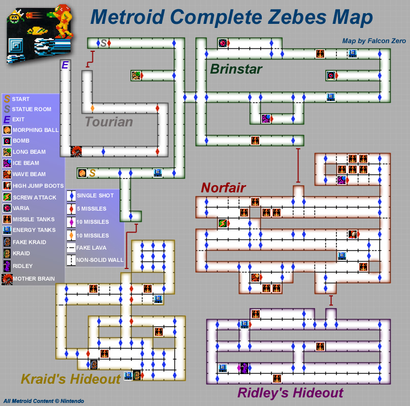 Game maps - Metroid (Metroid Recon)
