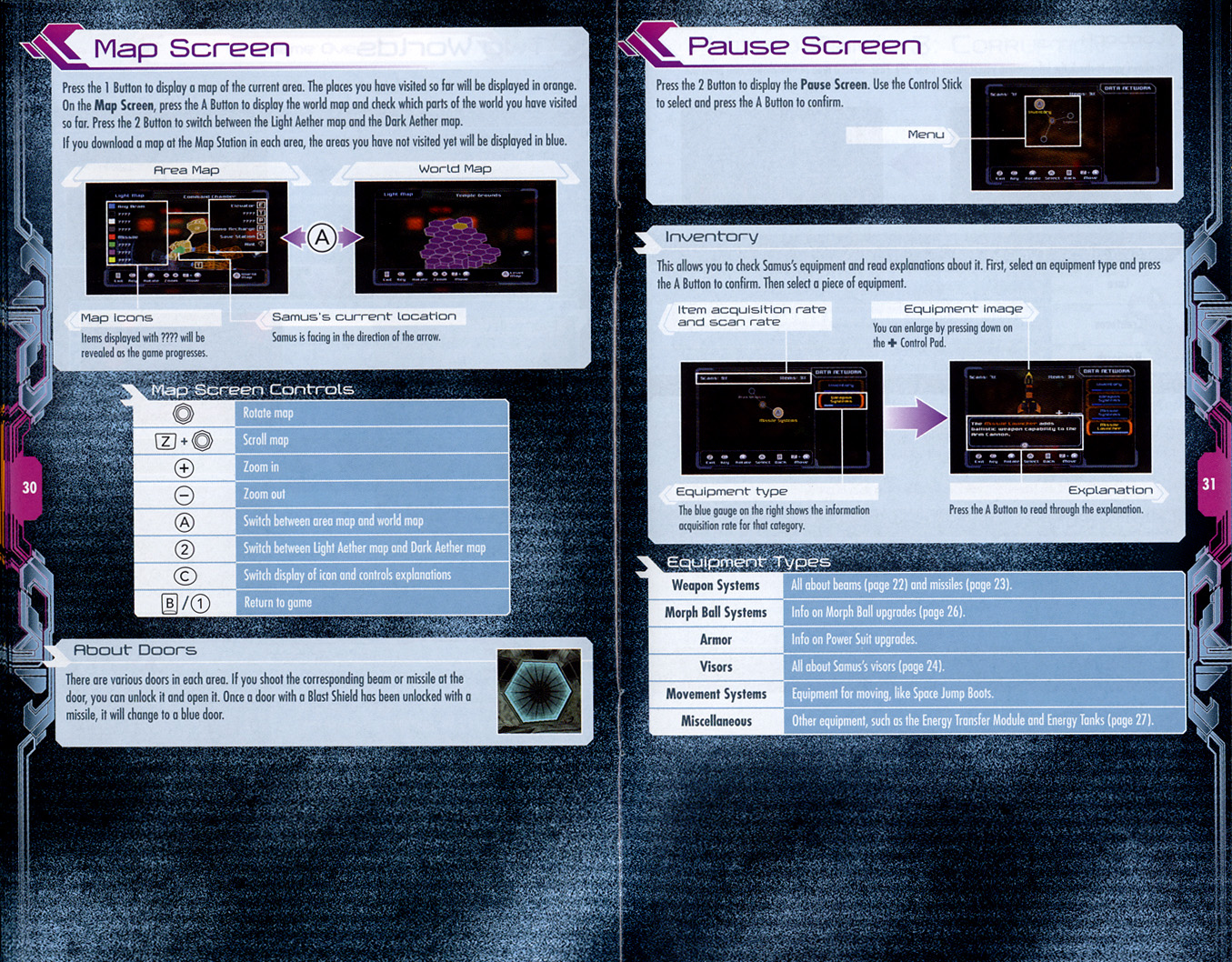 Metroid Prime Trilogy instruction manual