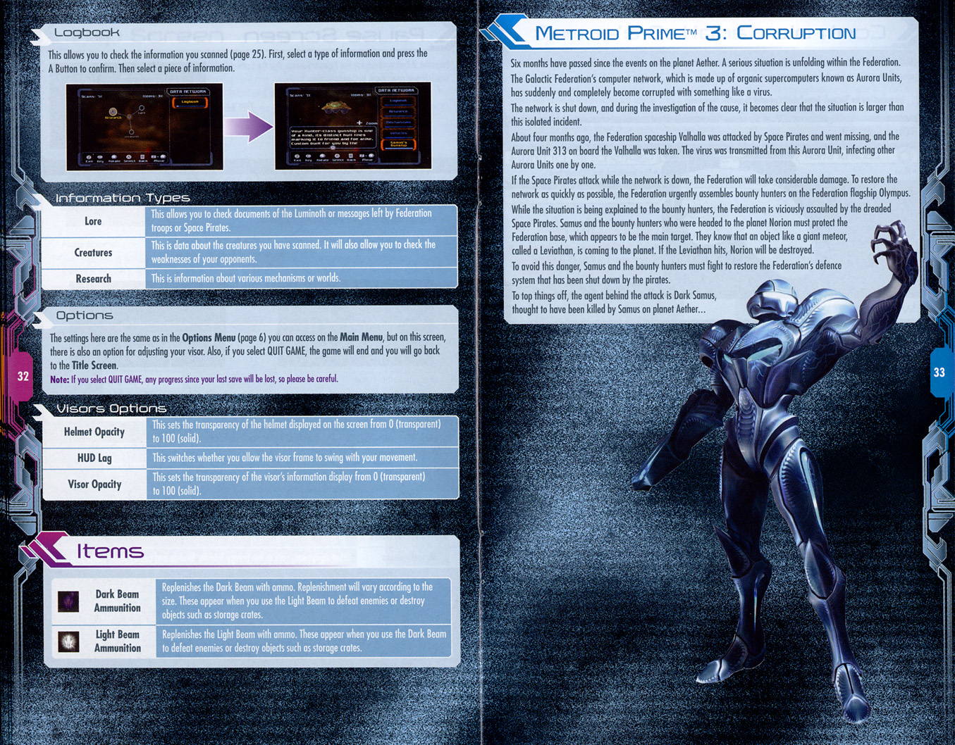 Metroid Prime Trilogy instruction manual