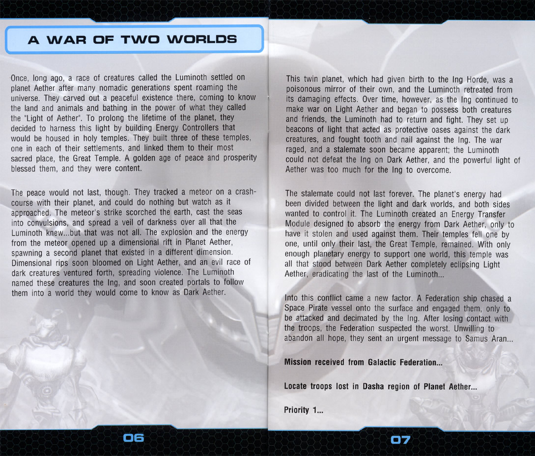 Metroid Prime 2: Echoes instruction manual