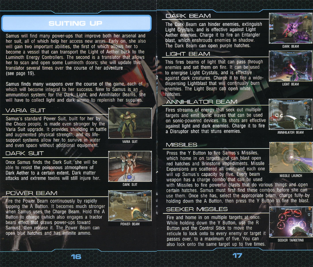 Metroid Prime 2: Echoes instruction manual
